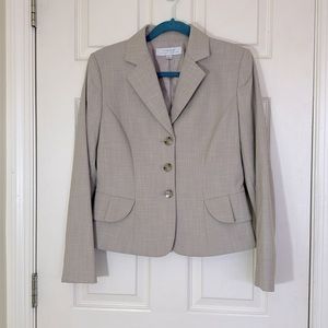 TAHARI Tan Micro checked Blazer Size 8